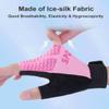 Miokkley Girls Fingerless Bike Gloves, Sport Gloves for 4-10 Year Girls Monkey Bars Rock Climbing Cycling Biking Fishing (Pink, Medium for 8-10 Y) view 3