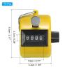 PATIKIL Clicker Counter, 16 Pcs 4 Digit Mechanical Handheld Tally Click Pitch Counter for Coaching Knitting, Golf, Lap, Fishing, Yellow view 2