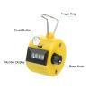 PATIKIL Clicker Counter, 16 Pcs 4 Digit Mechanical Handheld Tally Click Pitch Counter for Coaching Knitting, Golf, Lap, Fishing, Yellow view 3
