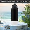 2 PCS Silicone Bottom for Ello Pop 32 OZ Water Bottle, Water Boot for Ello Pop,Avoid Scratches and Noise(white color 32oz) view 2