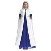 NOUZU Eyelash Lip White Print Halloween Cloak Men Cape Renaissance Cloak With Hood, For Adult Cosplay Party Costume view 2