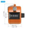 PATIKIL Clicker Counter, 16 Pcs 4 Digit Mechanical Handheld Tally Click Pitch Counter for Coaching Knitting, Golf, Lap, Fishing, Orange view 2