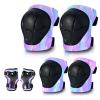 Gradient Color Kids Protective Gear Set Knee Pads for Kid 2-14 Years,W/ Adjustable Strap Kids/Youth Knee Pads Elbow Pads Wrist Guards Set for Inline Roller Skates,Cycling,BMX Bike,Skateboard,Scooter view 1