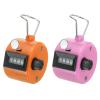 PATIKIL Clicker Counter, 2 Pcs 4 Digit Mechanical Handheld Tally Click Pitch Counter for Coaching Knitting, Golf, Lap, Fishing, Orange-Pink view 1