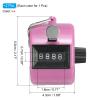 PATIKIL Clicker Counter, 2 Pcs 4 Digit Mechanical Handheld Tally Click Pitch Counter for Coaching Knitting, Golf, Lap, Fishing, Orange-Pink view 2