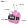 PATIKIL Clicker Counter, 2 Pcs 4 Digit Mechanical Handheld Tally Click Pitch Counter for Coaching Knitting, Golf, Lap, Fishing, Orange-Pink view 3