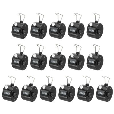 PATIKIL Clicker Counter, 16 Pcs 4 Digit Mechanical Handheld Tally Click Pitch Counter for Coaching Knitting, Golf, Lap, Fishing, Black