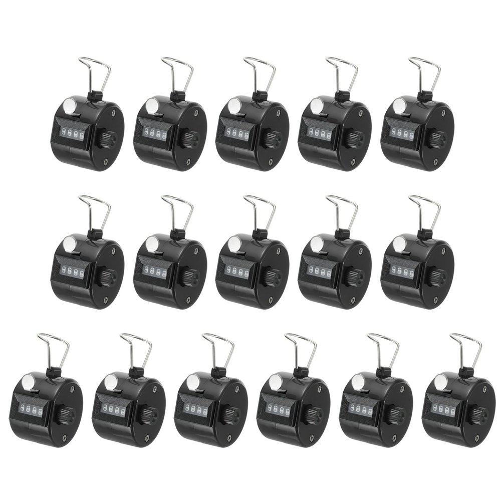 PATIKIL Clicker Counter, 16 Pcs 4 Digit Mechanical Handheld Tally Click Pitch Counter for Coaching Knitting, Golf, Lap, Fishing, Black