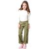 LANZIYAYA Girls Cargo Pants Wide Leg Streetwear Kids Pants with Pockets Trendy Jogger Trousers Hiking Trousers 4-14 Years (US, Age, 4 Years, Army Green) view 1