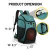 MIER Gym Backpack 40L Basketball Backpack with Ball Compartment & Shoes Storage Multi-Functional Sports Soccer Bag Large Equipment Back Pack Volleyball Backpacks for Men Women, Light Green view 3