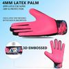 Arsh Sports Soccer Goalie Gloves,Football Goalkeeper Gloves for Kids Boys Youth Children Double Wrist Protection Along 4mm Super Grip Palm (Pink New, Size 6 Suitable for 13-15 Years) view 2