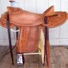 AD Saddlery Wade Tree A Fork Roping Ranch Work Leather Premium Western Horse Saddles for Horses Handmade Equestrian Trail Horse Saddle Tack Size: 10"-18" inches Seat WADE547 (10) view 1