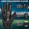 Arsh Sports Soccer Goalie Gloves,Football Goalkeeper Gloves for Kids Boys Youth Children Double Wrist Protection Along 4mm Super Grip Palm (Jet Black New, Size 6 Suitable for 13-15 Years) view 4