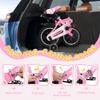 Betterland Folding Kids Bike,14 Inch Children Bicycle with Training Wheels and Dual Handbrakes Toddler Sport Bicycle for 3-9 Years Old Boys and GirlsPink view 2