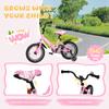 Betterland Folding Kids Bike,14 Inch Children Bicycle with Training Wheels and Dual Handbrakes Toddler Sport Bicycle for 3-9 Years Old Boys and GirlsPink view 3