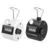PATIKIL Clicker Counter, 2 Pcs 4 Digit Mechanical Handheld Tally Click Pitch Counter for Coaching Knitting, Golf, Lap, Fishing, Black-White view 1