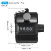 PATIKIL Clicker Counter, 2 Pcs 4 Digit Mechanical Handheld Tally Click Pitch Counter for Coaching Knitting, Golf, Lap, Fishing, Black-White view 2
