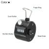 PATIKIL Clicker Counter, 2 Pcs 4 Digit Mechanical Handheld Tally Click Pitch Counter for Coaching Knitting, Golf, Lap, Fishing, Black-White view 3