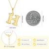 WP WEPICK Bubble Letter Necklace for Women,18K Gold Plated Charm Initial Necklaces Dainty Custom Name A-Z Personalized Pendent Necklace Jewelry Valentines Gifts, H view 4