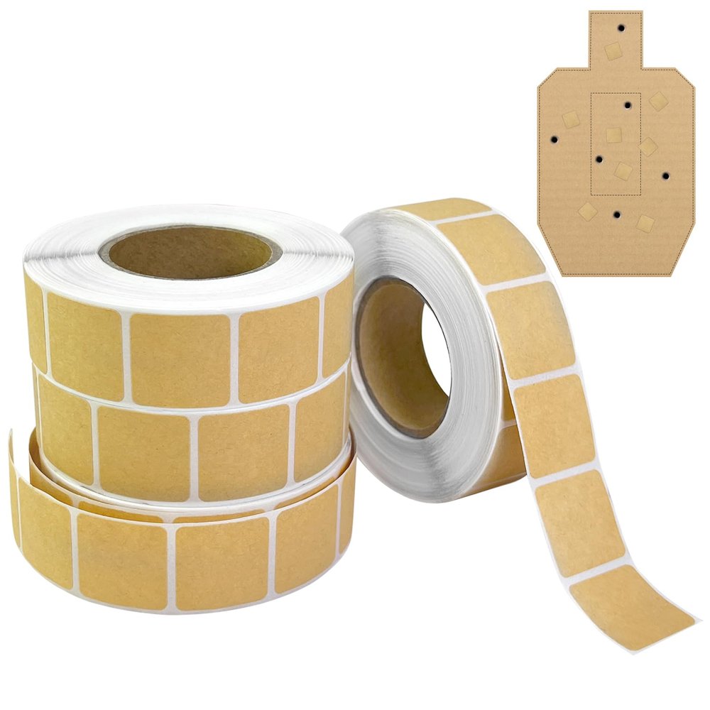 Target Pasters - 0.87 Inch Self-Adhesive Shooting Target Stickers - Cardboard Targets Repair Patches - Ideal for USPSA/IPSC and IDPA Practice, Shooting Training (4000 Stickers (Brown)