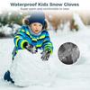 yeeplant Children's Waterproof Snow Gloves, Windproof Ski Mittens, Thick Thermal Gloves for Winter Sports, Sledding, Snowball Fights view 3