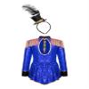 Yruioon Girls Drum Majorette March Band Uniform Sets Sequins Leotard Dress+Hat Ringmaster Suits Royal Blue A 14 Years view 2