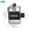 PATIKIL Clicker Counter, 16 Pcs 4 Digit Mechanical Handheld Tally Click Pitch Counter for Coaching Knitting, Golf, Lap, Fishing, Silver view 2