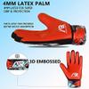 Arsh Sports Soccer Goalie Gloves,Football Goalkeeper Gloves for Kids Boys Youth Children Double Wrist Protection Along 4mm Super Grip Palm (Red New, Size 4 Suitable for 6-9 Years) view 4