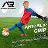 Arsh Sports Soccer Goalie Gloves,Football Goalkeeper Gloves for Kids Boys Youth Children Double Wrist Protection Along 4mm Super Grip Palm (Jet Black New, Size 3 Suitable for 5-6 Years) view 3