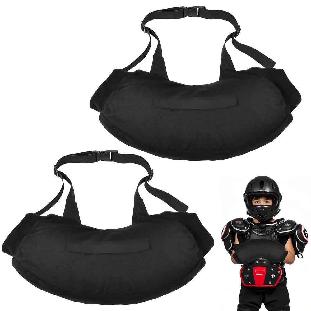 2 Pcs Football Hand Warmer Pouch, Football Warmer Bag Black HandWarmer Pouch Hand Muffs with Zipper Pocket and Adjustable Strap for Soccer, Golf, Fishing, Winter Outdoor Walk (Youth)