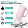 Airboat 2PCS Protective Silicone Boot Bumper for Hydrojug Traveler 40 OZ Tumbler, Water Bottle Bottom Sleeve Cover Accessories for Hydrojug Mug Cup(Clear) view 2