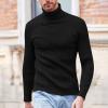 Muscularfit Men's Sweaters Big and Tall Long Sleeve Fashion Knitted Sweater Slim Fit Knitted Pullover Causal Thermal Knitwear Men Knitted Sweater Black XL view 4