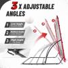TELURY Heavy Duty Baseball Rebounder Net 4x4.5 FT Pitchback with 3 Adjustable Angles, Baseball and Softball Bounce Back Net for Ground, Line Drive, Fly Ball Return Settings Fielding Trainer (Red) view 3