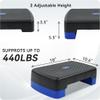 Fitvids 18" Workout Aerobic Stepper Step Platform with 2 Risers, Multiple Colors view 2