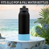 2 PCS Silicone Bottom for Ello Pop 32 OZ Water Bottle, Water Boot for Ello Pop,Avoid Scratches and Noise (Sky Blue, 320z) view 2