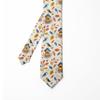 Ambesonne Men's Tie, Autumn Birds Falling Leaves, 3.7", Blue Burnt Sienna Mustard view 2