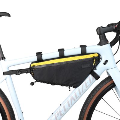 Rhinowalk Bicycle Front Frame Bag Bike Under Top Tube Triangle Bag Lightweight 2.9L Touring Pack Cycling Nylon Pouch for Mountain Road Bike(Yellow)