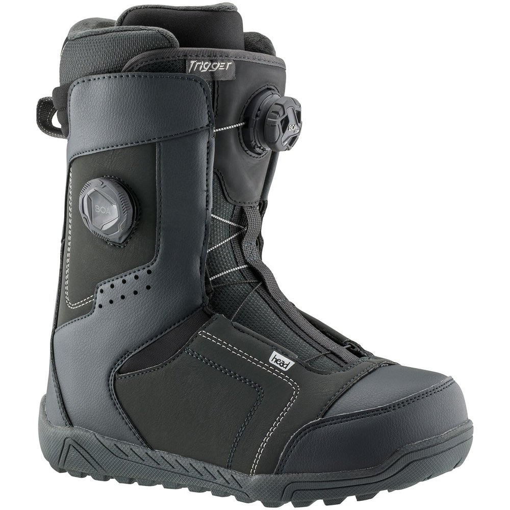 HEAD Unisex Trigger LYT BOA Focus Zonal Lacing Lightweight Comfortable Supportive Warm Snowboard Boots - Intermediate & Advanced Riders, Charcoal, 29.5