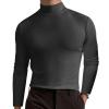 2024 Turtleneck Compression Shirt high Neck t Shirts for Men Turtleneck Sweater High Collar Long Sleeve Bottoming Shirt (Gray,3XL) view 1