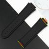 ZUC 26 * 19mm black diamond Silicone Rubber Watchband Wrist Bracelet steel butterfly Buckle For Hublot strap for Big Bang watch band(Without buckle) view 4