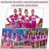 Hanaive 3 Pcs Cheerleading Pom Poms and Large Cheerleader Hair Bow Metallic Foil Cheerleader Pompoms Cheer Supplies for Dance Squad Rooters Sport Team Accessories(Rose Red Silver) view 4