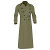 FONMA Trench Coat Men Winter Slim Coat Trench Lapel Long Jacket Double Breasted Overcoat Soft Elegant windbreaker Greens Medium view 3