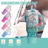 AGH 40OZ Sublimation Tumbler With Handle,Stainless Steel Gradient Glitter Water Tumbler With Straw And Lid,Double Wall Vacuum Insulated Travel Mug Cups Keep Hot/Cold,Mixed Colors,20Pack view 4