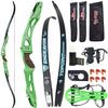 ILF Recurve Bow 66/68/70 Inch Takedown Bow for Adult Youth 18-44lbs,Takedown Recurve for Athletic Competition,ILF Bow Riser& Limbs,Right Handed (Green, 66inch-18lbs) view 1