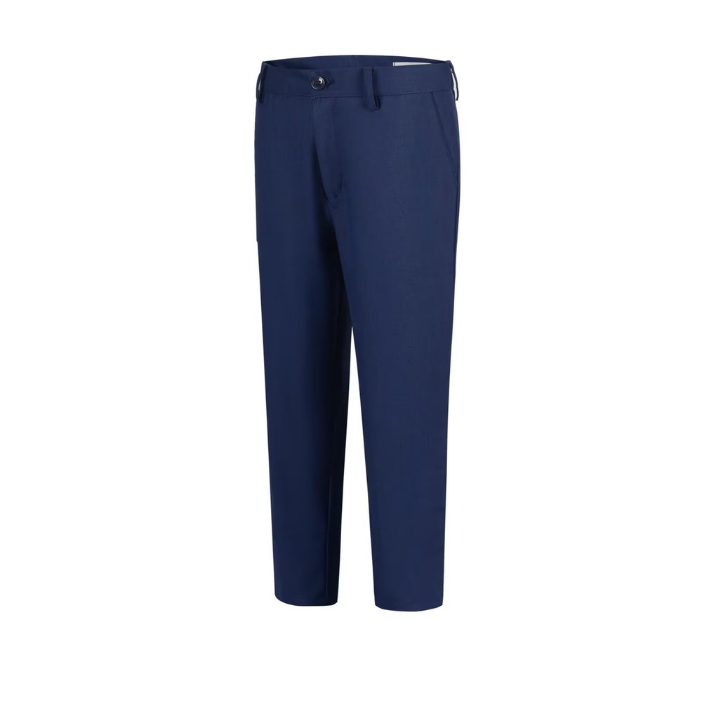 ROZU Boys Navy Uniform Pants Flat Front Slim Fit Boys Dress Pants Straight Suit Pants Formal School Navy Blue Uniform Pants for Boys Pants for Kids Size 7