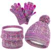 Kids Winter Hat Scarf Gloves Combo, Beanie, Neck Warmer, Thermal Gloves Set For Ages 5 To 12, Warm Winter Protection view 4