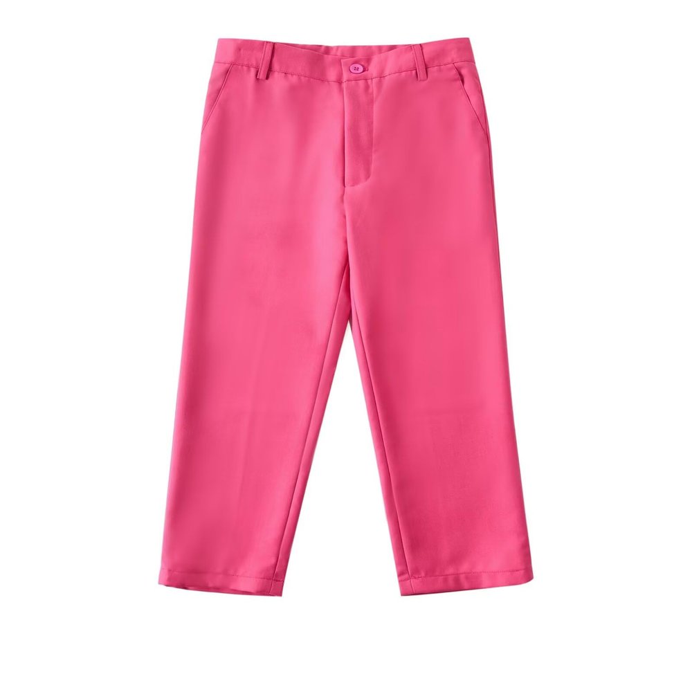 ROZU Pink Pants Boyss Boys Uniform Pants Boys Dress Pants Formal Slim Fit School Pants Flat Front Deep Straight Leg Boys Pants Size 6