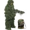 ABORON Ghillie Suit, 3D Camouflage Hunting Appare Including Jacket, Pants, Hood, Carry Bag for Men, Hunters