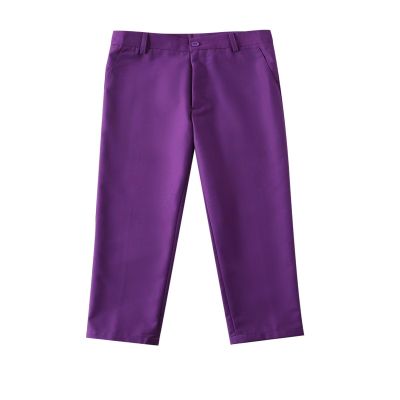 ROZU Formal Boys Dress Pants Slim Fit Boys Uniform Pants Purple Pants Boys School Pants Flat Front Deep Purple Boys Pants Size 8