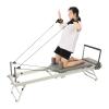 Lemoeyes Foldable Pilates Reformer, Yoga Fitness Equipment for Gym Workout and Home Use, Up to 260 lbs Weight Capacity, Pilates Exercise Equipment Pilates Machine for Beginners (Grey) view 1